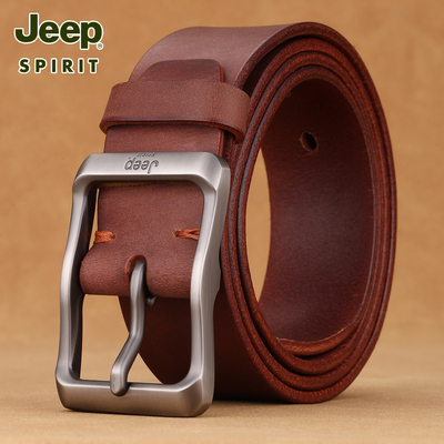 吉普男士真皮针扣腰带