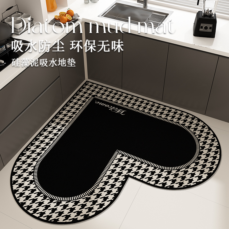 心形厨房地垫吸水吸油