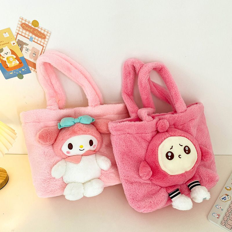 毛绒绒秋冬季包包女孩卡通玩偶包2023新款可爱少女心公主手提包潮