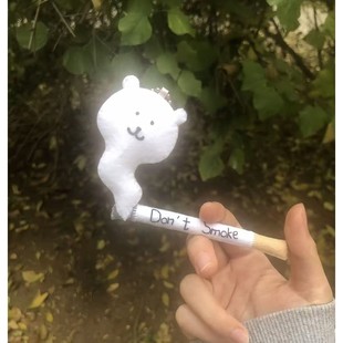 domtsmoke不织布烟鬼自嘲熊diy材料包汽车钥匙扣挂件创意搞怪玩偶