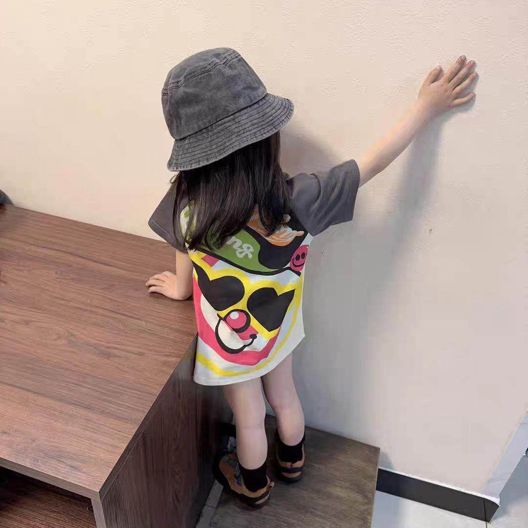 女宝宝连衣裙夏季卡通涂鸦印花中长T恤韩系女童装连体夏装儿童,童装/婴儿装/亲子装,连衣裙,淘宝优惠券,粉丝福利购,淘宝优惠卷