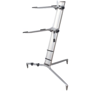 豪华双层电子琴架子通用midi键盘器电钢乐谱三排铝合金飞机架