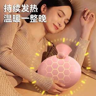 注水热水袋加厚防爆暖手热敷肚子暖脚仿兔绒灌水暖手袋2冷热敷