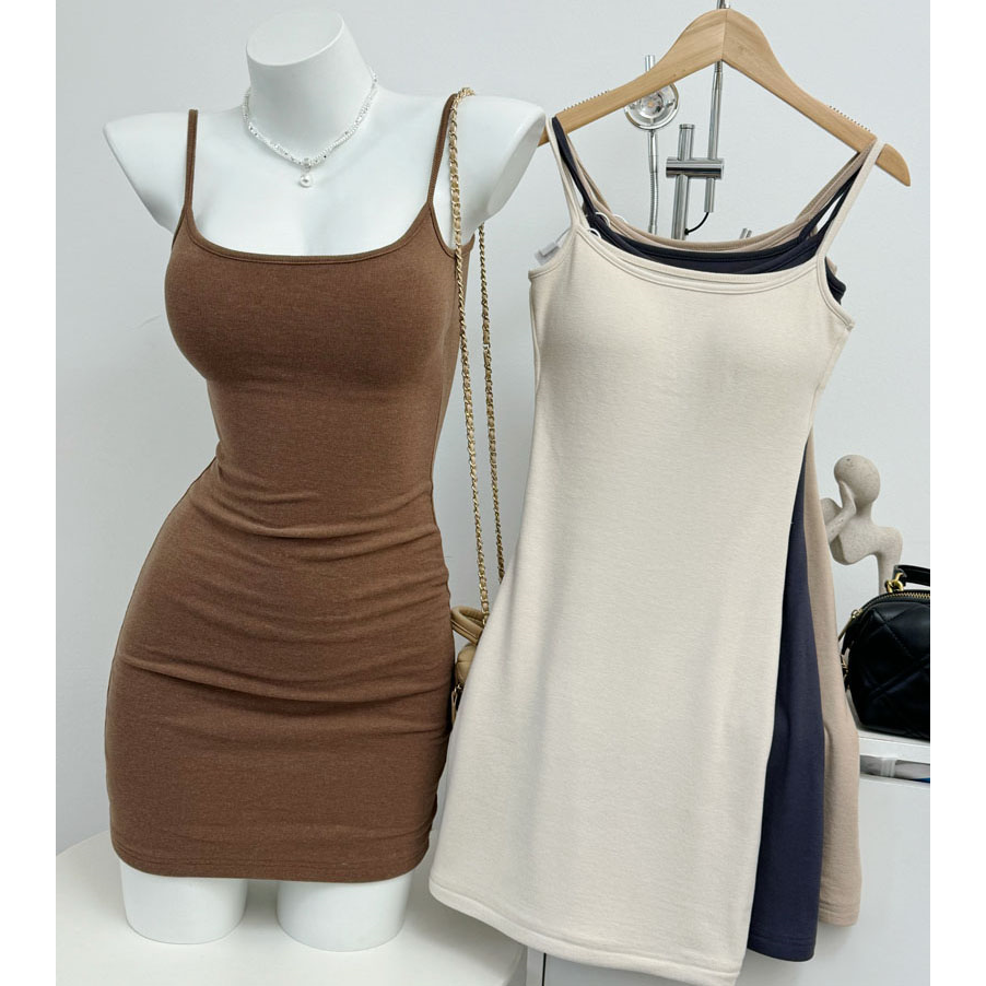 有意思0816性感纯欲吊带裙内搭包臀短裙感显瘦收腰