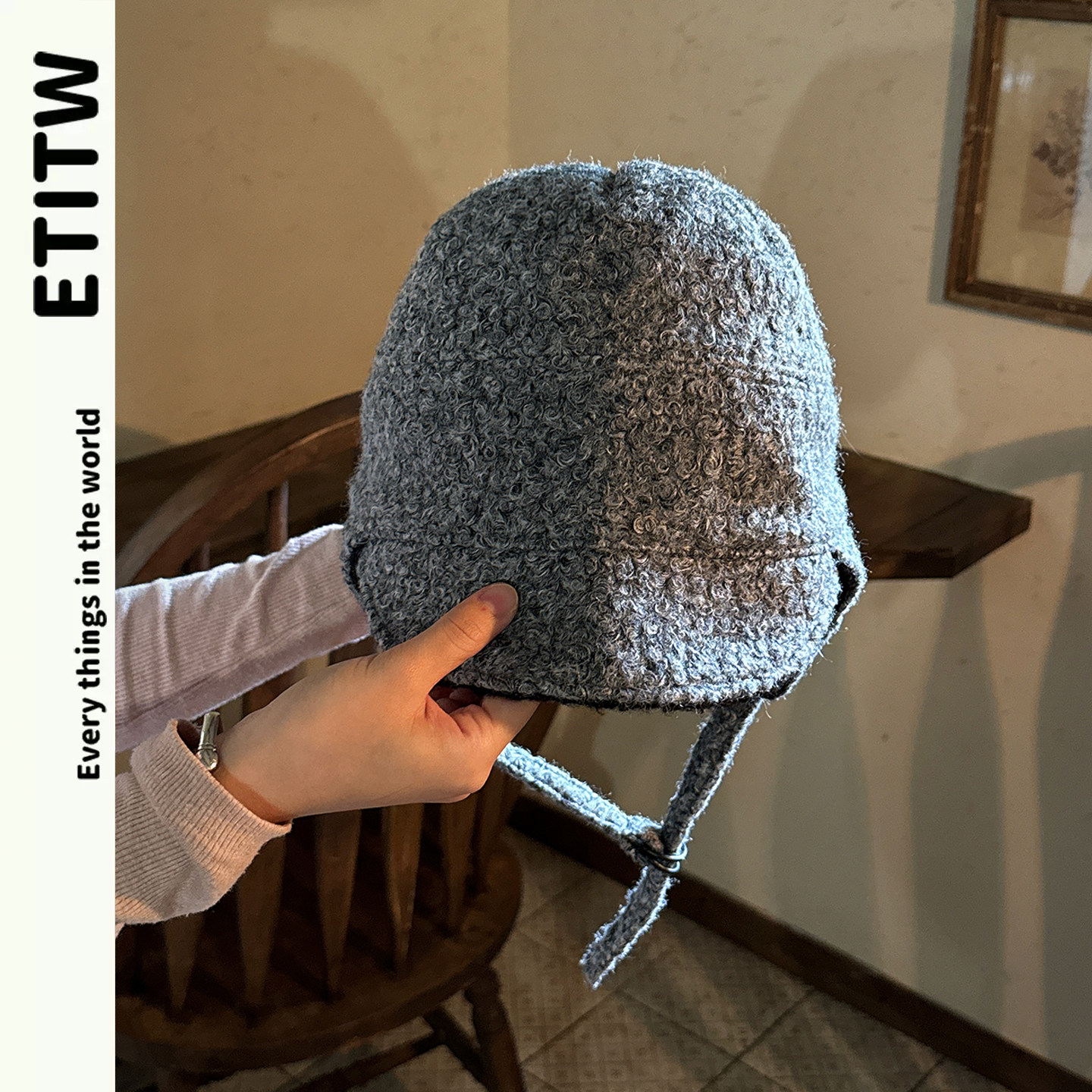 ETITW/日系羊羔毛雷锋帽女秋冬加厚保暖护耳飞行帽双面可戴包头帽,服饰配件/皮带/帽子/围巾,帽子,淘宝优惠券,粉丝福利购,淘宝优惠卷