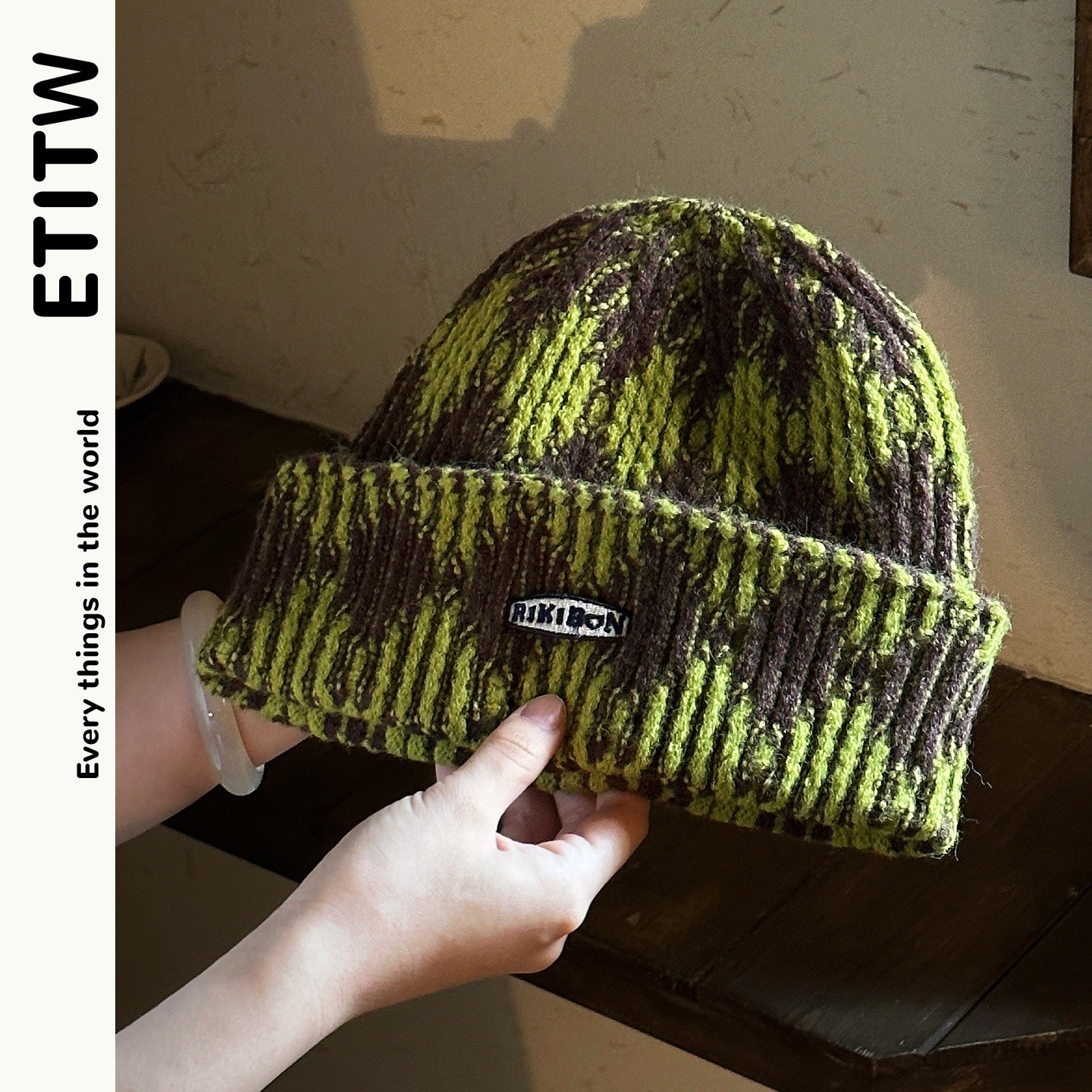 大头围复古百搭提花格子护耳冷帽