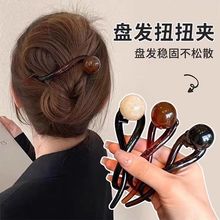 简约百搭珍珠一字抓夹女2025新款高级感扭扭发夹后脑勺鲨鱼夹发饰