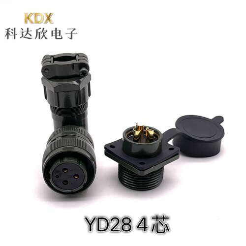 防水镀金航空插头广数华大伺服电机 YD28K-4TS YD28K-15TS4芯