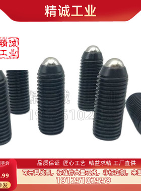 BMSJ3 4 5 6 8 细牙螺纹型球头柱塞 波珠 弹簧顶珠重载型