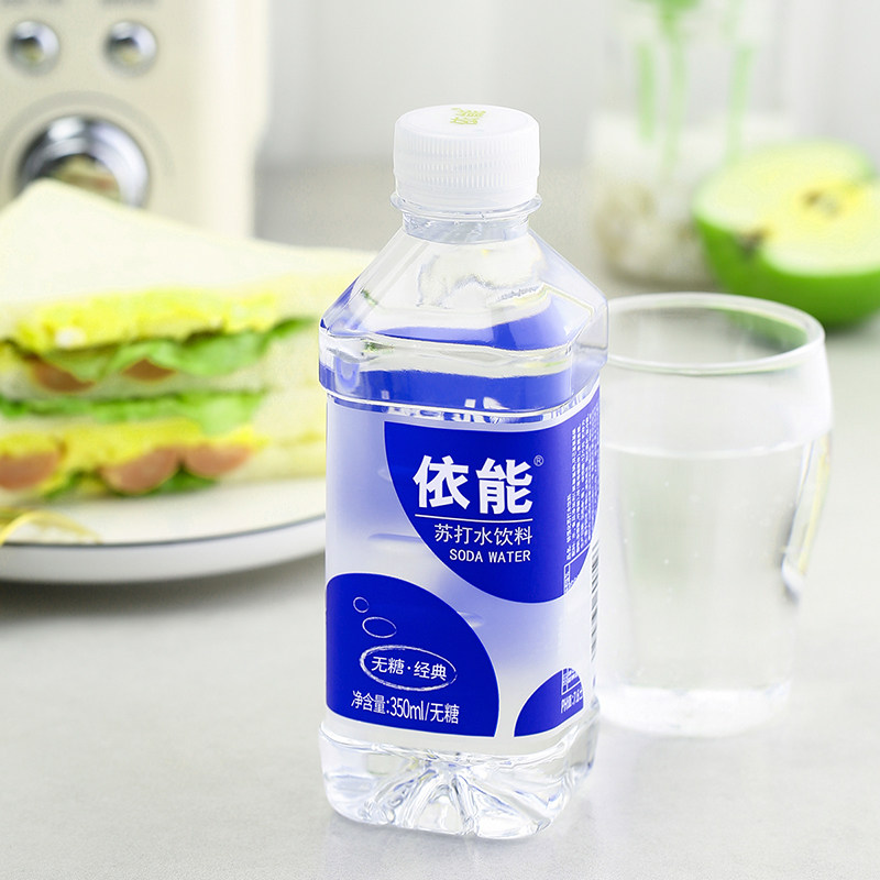 依能苏打水无糖0脂0卡锌强化果味青柠弱碱性饮料350ml*15瓶整箱装_虎窝淘