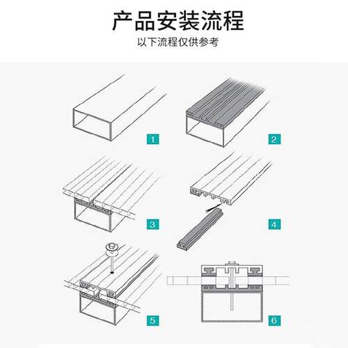 扣8/JOK10/16mmP阳光板耐力配件铝合金C板压条PC中接收口条上下配