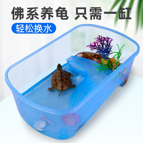 乌龟缸别墅造景水陆两用