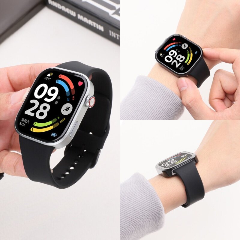适用于红米watch4/5/6代手表带小米手环8/9pro表带液体硅胶腕带原