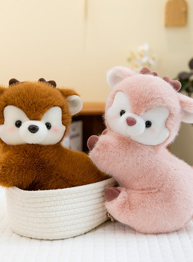 软萌趴款小鹿乖乖毛绒玩具儿童生日礼物萌宠家居摆件活动礼品批发