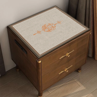 新中式卧室床头柜保护垫防滑垫子防烫防尘一对吸水桌垫加厚可裁剪
