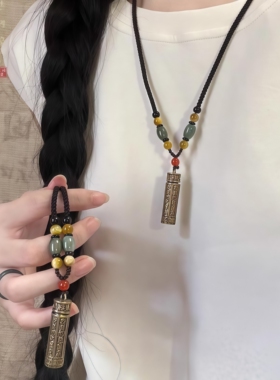 天然朱砂吊坠随身挂件项坠男女