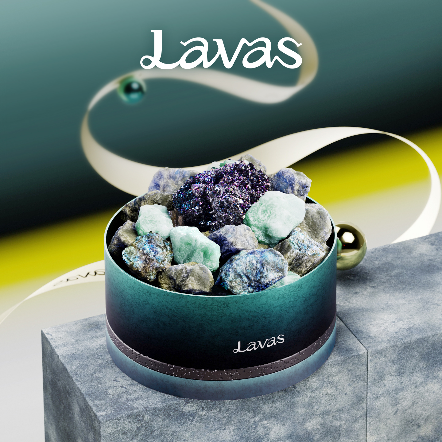 【圣诞限定】Lavas扩香石极光微醺 无火香薰晶石香氛礼盒圣诞礼物