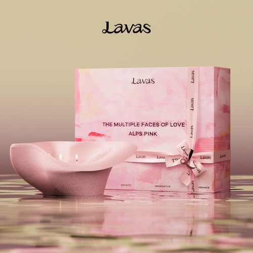 Lavas限定重叠影礼盒 粉雪香薰爱心蜡烛精油香氛礼盒生日礼物