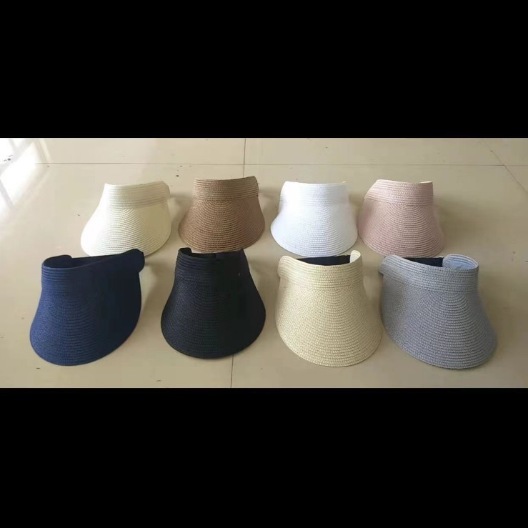 【进口拉菲草空顶帽合集】姜妍款高品质韩版空顶帽 防晒遮阳草帽