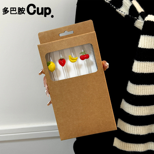 食品级高硼硅玻璃吸管弯曲加长加厚耐高温泡茶饮料水杯配件清洗刷