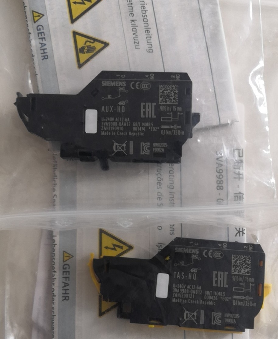 西门子辅助开关报警触点