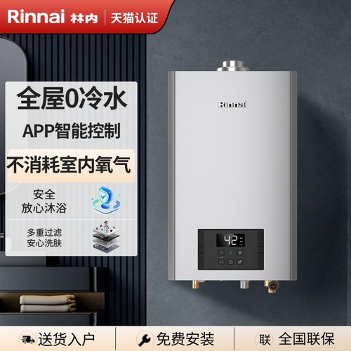 林内平衡式零冷水燃气热水器RUS-R16U53G-CH防冻橱柜浴室恒温16升