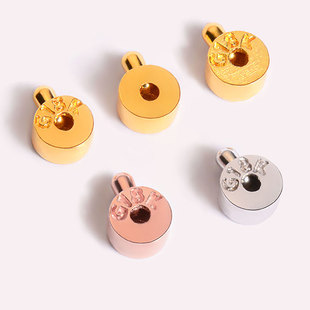 18K金定位卡线扣固定手链收尾扣头配件手工定位珠材料diy珍珠项链