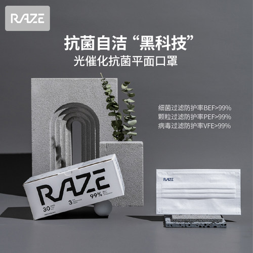 RAZE三层过滤透气口罩明星同款