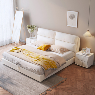 大象耳朵床科技布床主卧布艺床1.8米1.5米简约现代轻奢软包双人床