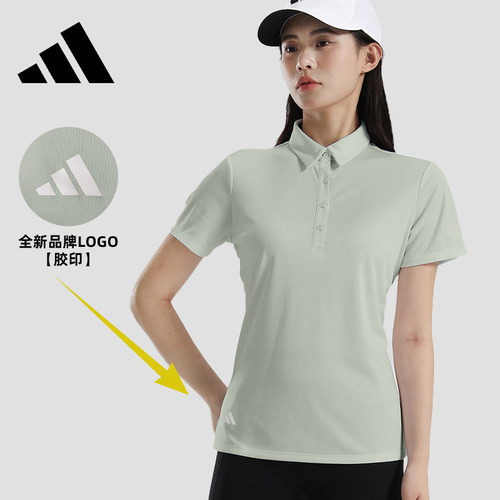 Adidas阿迪达斯polo衫女健身运动