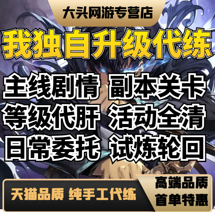 我独自升级Arise代练代肝升级日常托管主线副本任务剧情装备强化 游戏服务 游戏代练（新） 原图主图