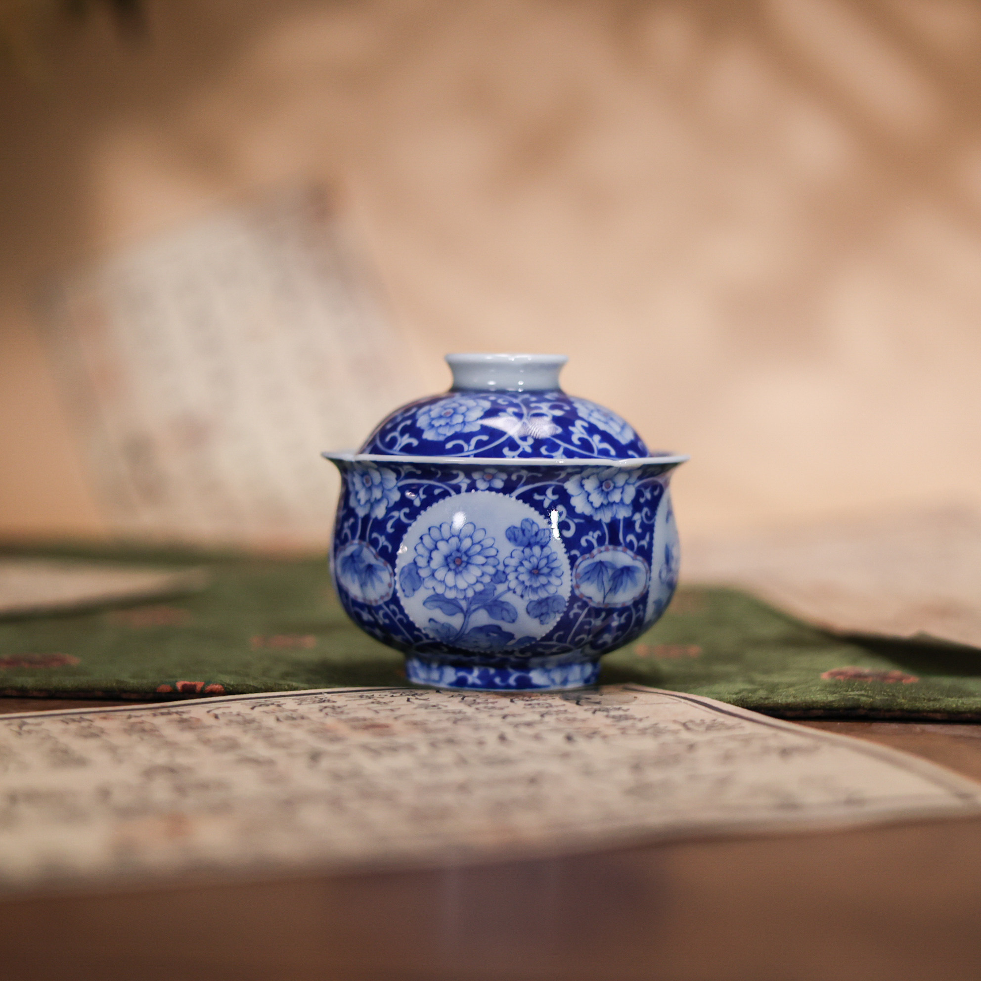 婵韵青樵轩茶具四季良辰盖碗