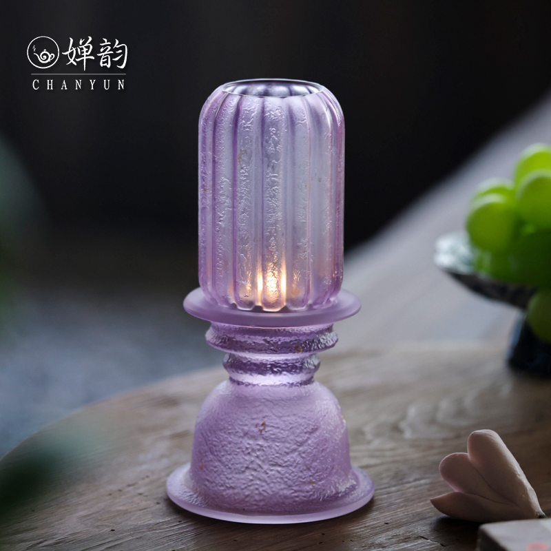 心缘堂琉璃皓月当空烛台紫色金