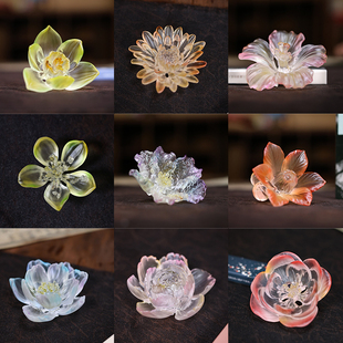 婵韵心缘堂琉璃十二花神香插香炉线香底座焚香炉茶桌摆件香道配件