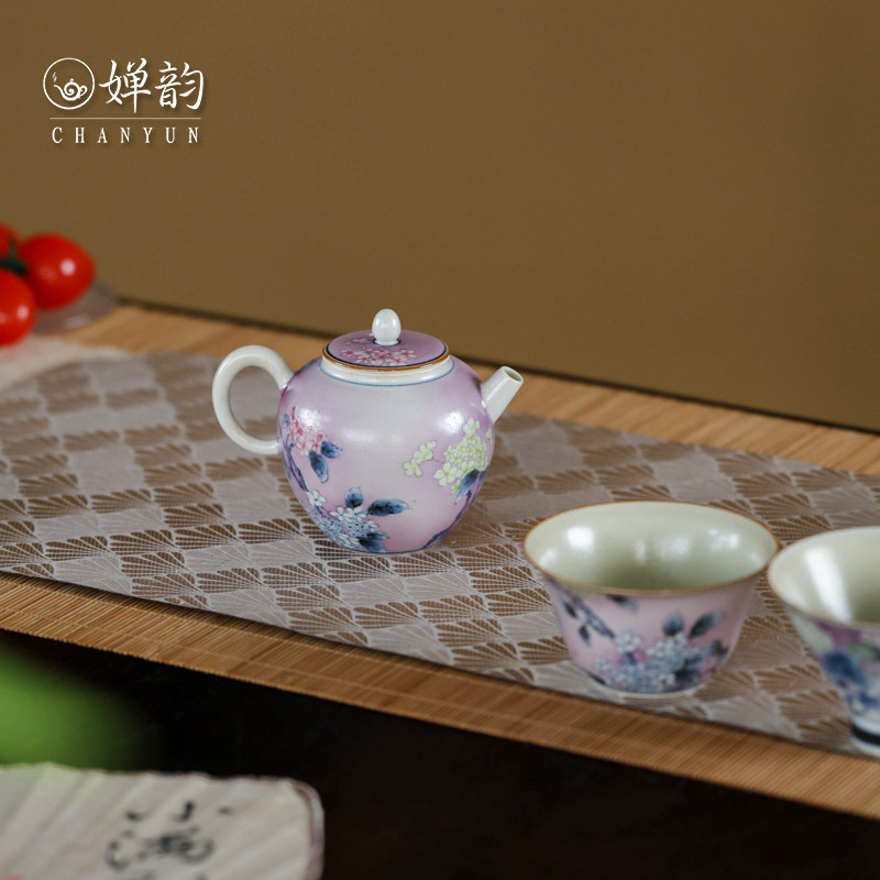 霖溪山房茶壶琼花美人肩壶茶杯