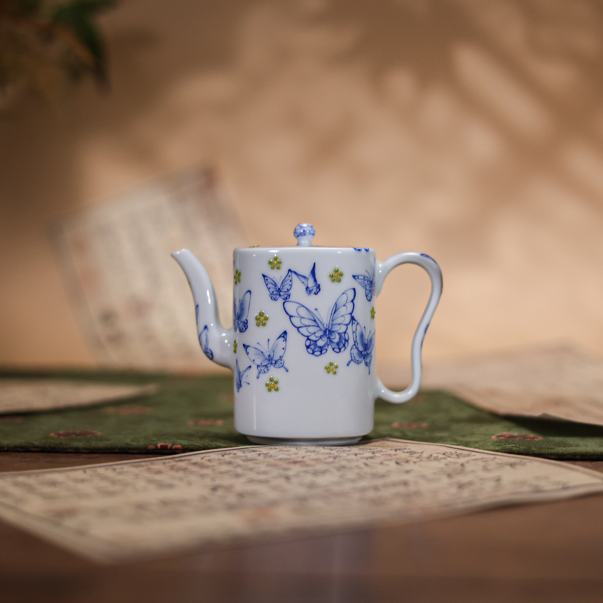 青樵轩茶具蝴蝶花涧谍影茶壶茶杯