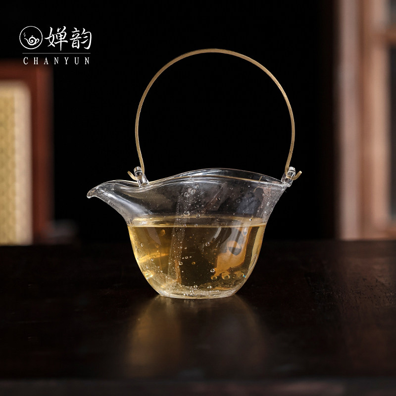 婵韵斋居玻心璃语提梁公道杯