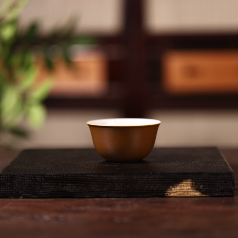 云由山坊紫金釉金花卧足杯主人杯