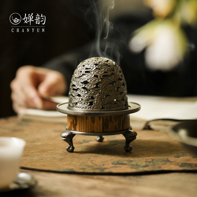 婵韵古篱古锡祥云香炉