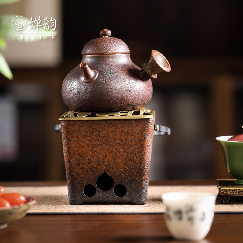 春喜铜四方乾坤炉酒精蜡烛炉