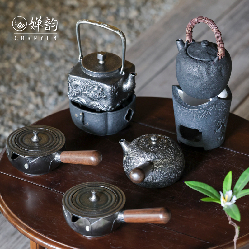 婵韵藏王堂四方云龙壶樱花莲花侧把壶提梁壶泡茶壶烧水壶家用茶具