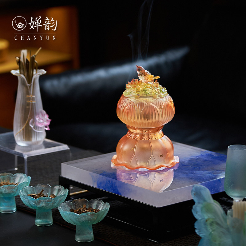 心缘堂和荷美美喜上莲台莲花香炉