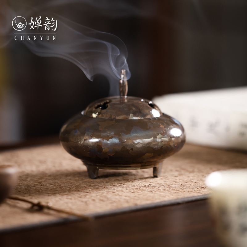 婵韵春喜铜灵犀斑铜香炉焚香炉