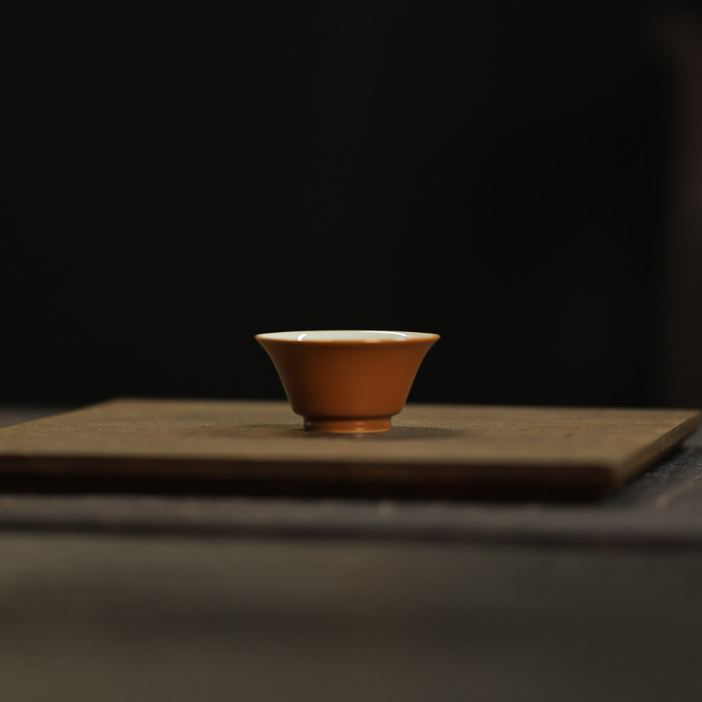 婵韵云由山坊茶具紫金釉欢喜杯主人杯品茗杯个人茶杯手绘复古家用
