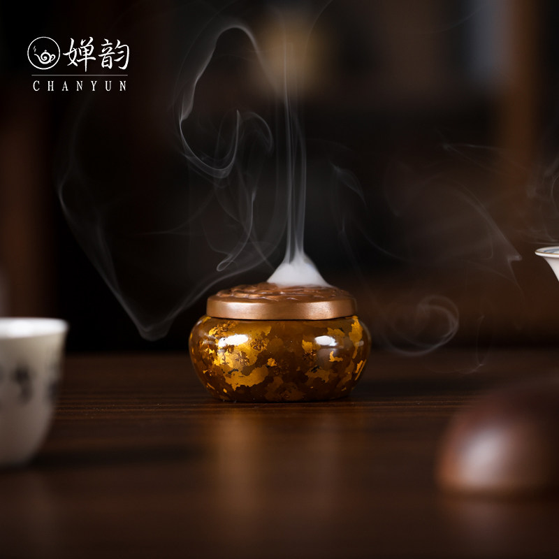 春喜铜茶具糖果子斑铜玫瑰香炉
