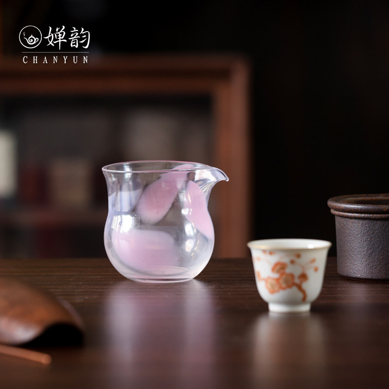 婵韵玻心璃语耐热玻璃公道杯