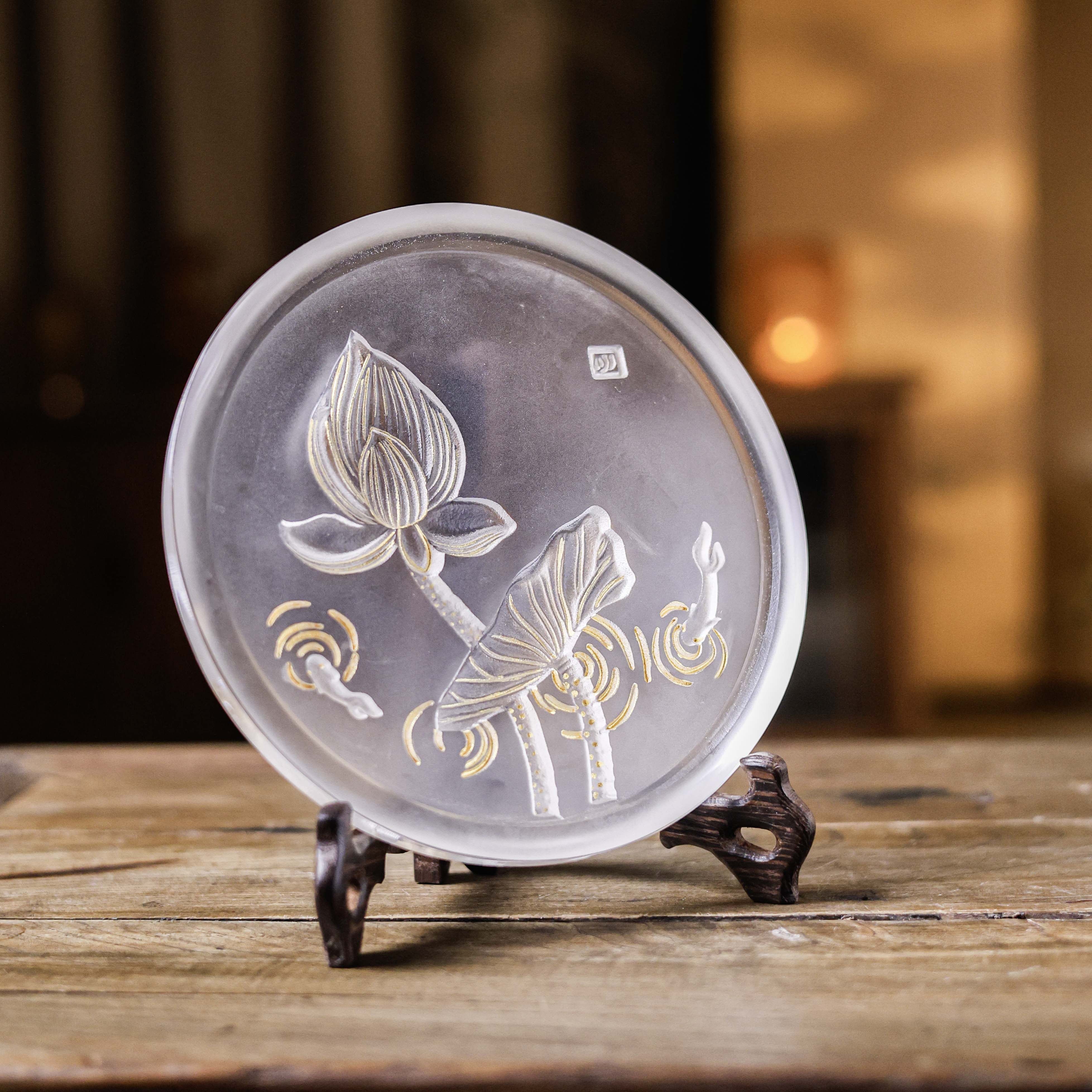 婵韵 心缘堂琉璃透色荷花落玉琉璃盘壶承茶承茶托干泡盘茶具配件,餐饮具,茶道/零配,淘宝优惠券,粉丝福利购,淘宝优惠卷