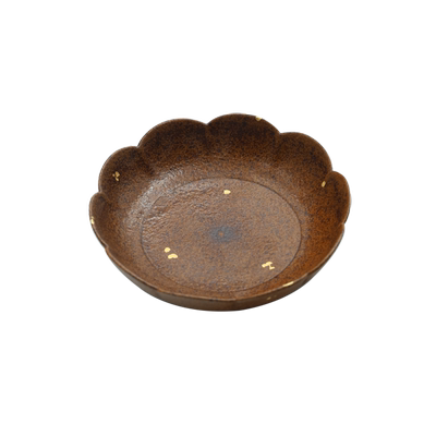 婵韵灰念壶承梅落酱釉点金壶承