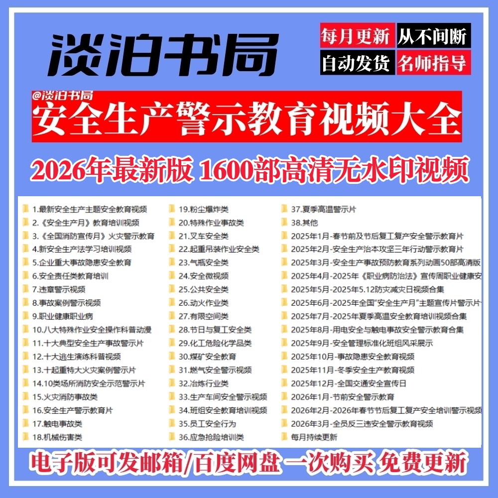 安全生产典型事故案例安全教育视设计素材/源文件