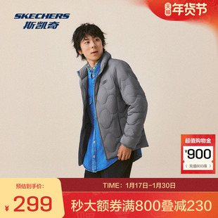 斯凯奇官方outlets羽绒服情侣款秋冬新品短款保暖防风外套羽绒衣